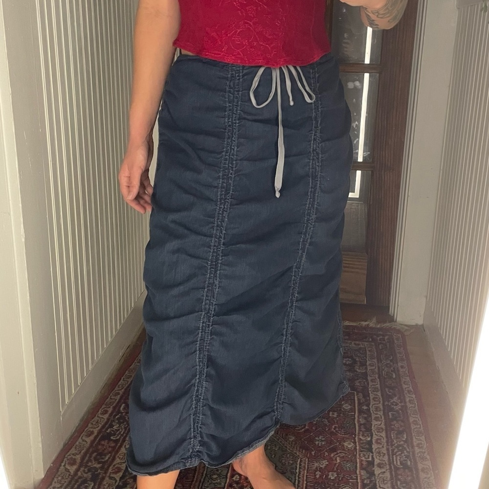 Y2K Ruched Skirt w/ adjustable waist